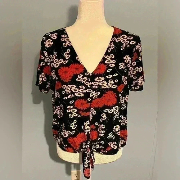 Madewell Ladies Tie-Front Hillside Daisies Top Size Small - Picture 1 of 11